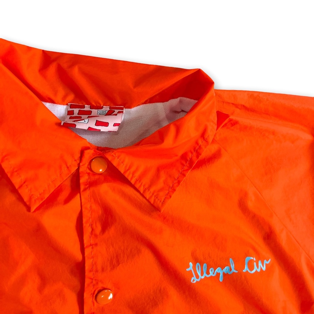 Orange Illegal Civ Button Up Jacket - image 3